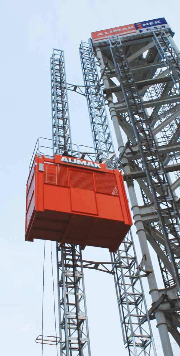A high-speed, high-efficiency construction hoist Economical Low cost of ownership for construction and rental companies through durability, accessibility and easy installation and dismantling.