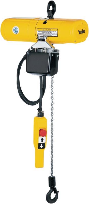 Electric chain hoists CPS Electric chain hoist model CPS with top hook suspension Capacities 125-500 kg The new model CPS is the smallest and lightest within the family of Yale electric chain hoists.