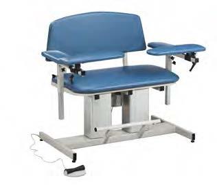 POWER SERIES, BARIATRIC, BLOOD DRAWING CHAIRS CHAIR MOUNTED ACCESSORIES Clinton does the heavy lifting by putting bariatric patients in comfortable range of the phlebotomist.