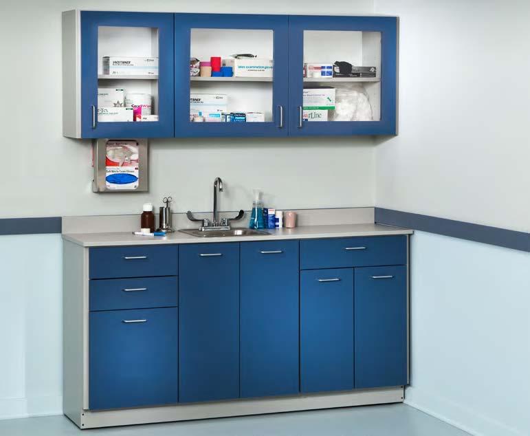 CLINTONCLEAN CABINETS ClintonClean Lab Wall Cabinet with 2 Clear-View Doors 2 adjustable shelves Shipped assembled for easy installation Concealed, soft-close, Euro-style door hinges Easily mounts