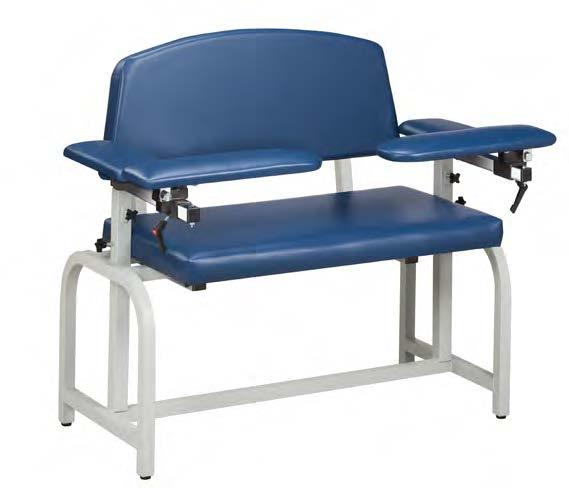 Lab X Series, Extra-Wide Chairs feature: A full 35" wide to accommodate a larger patient or parent and child (89 cm) 1 1 /4 square, heavy duty, all-welded, tubular steel frame (3.