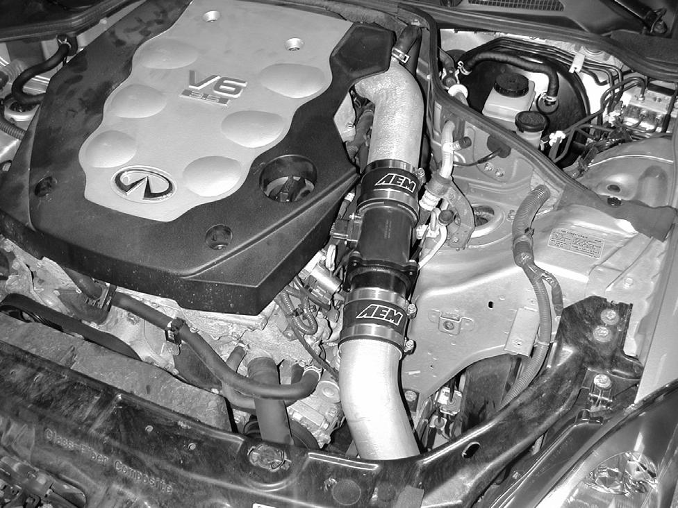 For Technical Inquiries k) Position the intake system in such a way that no part touches the car when the engine is started and running.