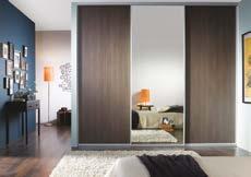 Add a solid door panel to blend with your bedroom furniture to create a fully integrated design statement.