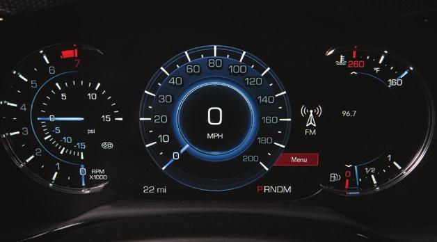 RECONFIGURABLE INSTRUMENT CLUSTER (CTS-V) Balanced Enhanced Performance The