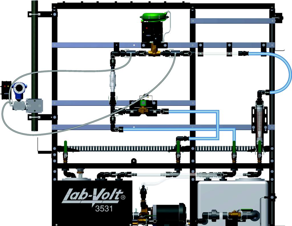 Ex. 3-2 Pressure Loss Procedure Figure 3-27. Setup. 2. Connect the control valve to the pneumatic unit. 3. Connect the pneumatic unit to a dry-air source with an output pressure of at least 700 kpa (100 psi).