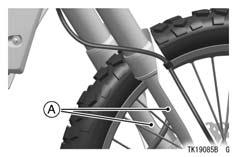 116 MAINTENANCE AND ADJUSTMENT If any doubt about the front fork, it should be done by an authorized Kawasaki dealer. A. Inner Tube Air Pressure The standard air pressure in the front fork legs is atmospheric pressure.