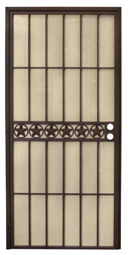Precision Series/3827 New! texas star This Door Series is Built To Order Standard Size 3'0" x 6'8" (39" x 81-3/4" Net Overall Frame) Custom Sizes Available 1-1/4" sq. x 18 Ga.