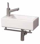 00 Isabella Overall Dimensions: 173/8" x 105/8" x 57/8" Inside Dimensions: 15" x 95/8" x 4" Integrated half-oval bowl Overflow Center Drain Right hole drill Mounting hardware included Isabella Small