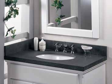 Vanity, Vessel & Utility Tops Antiqued Black Granite Vanity Top Solid Natural Granite Extra Thick 11/2" Premium Edge Profile Bowl: 171/2" x 147/16" for 25" & 31" tops 213/8" x 163/8" for 37" & 49"