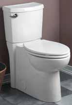 jetted bowl with PowerWash rim Smooth-sided, fully glazed 21/8" concealed trapway Less Seat: see pages 946-952 Right Height Toilet Ultra-low Consumption Total Toilet Complete Right Height Toilet Seat