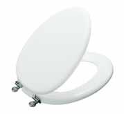FixtureS Toilet Seats Kathryn Molded Wood Closed front with ergonomically contoured seat & cover 51/2" Bolt Spread Finished Hinges Elongated For use with K-3324 and K-3484 Kathryn toilets with Chrome
