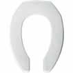 FixtureS Toilet Seats 3" Lift Seat Plastic Open front less cover 51/2" Bolt Spread STA-TITE Commercial Fastening System DuraGuard Anti-Microbial Agent Allows