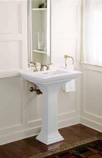 Depth: 85/8" Water Depth: 5" Shown in Biscuit Faucet Not Faucet, Supplies & Towel Ring Not Faucet Not HD S/O SKU: 374-473 Fashion/ Ltd. Ed. Model No.