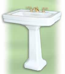 Lavatories - Pedestal Richmond Grande Overall: 283/4" x 211/2" x 343/4"H Bowl: 211/4" x 12"; Bowl Depth: 71/2" With Mounting Hardware Faucet Not Stafford