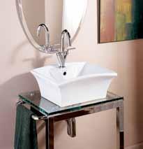 Lavatories - Above Counter 1430 Square Vessel Above Counter Overall: 191/2" x 161/8" Bowl Depth:5.