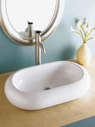 00 1464 Square Lavatory Above Counter Overall: 171/2" W x 173/8" D Overall Height: 4" Bowl Depth: 3" Single Hole Faucet Deck Optional 9296 or 9298 drains: see pages 1133 & 1135 HD S/O SKU: 192-622