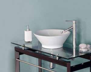 Overall: 40" x 19" Bowl: 31" x 111/2" Bowl Depth: 31/2" Predrilled for single hole faucet Recommended: 38976 Sonata Faucet: see page 62 39073