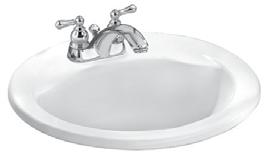 00 Ceramica Decorativa Self-Rimming Overall: 203/4" x 161/2" Bowl: 163/4" x 131/4" Overall Depth: 71/8" Bowl Depth: 6" Faucet mounted on countertop Front Overflow Shown in Linen Drain Not Ellisse