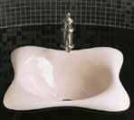 Fixtures Lavatories - Self-Rimming Dolce Vita Self-Rimming Cast Iron Overall: 171/2" x 171/2" Bowl: 13" Diameter Overall Depth: 63/4" Water Depth: 43/4" Minimum spout reach is 5" Shown in Vapour Pink