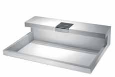 Fixtures Lavatories - Self-Rimming Hybrid Self-Rimming or Above Counter Tecnoril Resistant Resin Compound Overall: 24" x 17" Overall Depth: 51/2" Built-in manual chrome