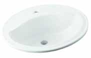 00 Sanibel Self-Rimming Overall: 20" x 17" x 8" Bowl: 17" x 107/8 Water Depth: 47/8" Shown in Biscuit HD S/O SKU: 1000993096 Model No.