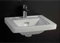 x 27" Bowl: 14" x 143/4" Overall Depth: 65/8" Bowl Depth: 43/4" Requires concealed arm carrier (by others) Faucet & Drain Not Drain Not Compact 380 Wall Mount Overall: 15" x 117/8" x 67/8" Hole on