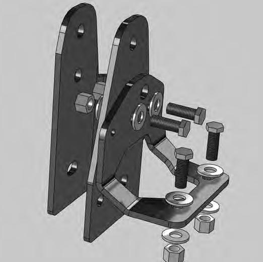 Leave loose. FIGURE 7A FIGURE 7B 24. Attach the support bracket through the two OE slots on top of the axle with 3/8 x 1-1/4 bolts, nuts and SAE flat washers. Leave loose.
