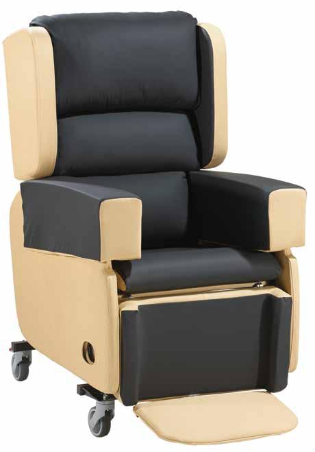 The Melrose provides carers with a number of options to enable regular repositioning of users to redistribute pressure and support pressure care management: An in-built tilt in space movement is