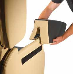 Interchangeable back cushions Interchangeable seat cushions 8 9 Flexible