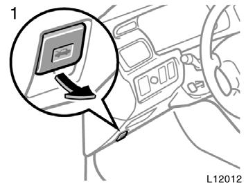 the trunk lid, try pulling it up to make sure it is securely locked. To open the hood: 1.