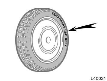 NOTICE Do not continue driving with a deflated tire. Driving even a short distance can damage a tire beyond repair. The compact spare tire can be used many times, if necessary.