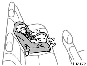 (B) CONVERTIBLE SEAT INSTALLATION A convertible seat is used in forward facing and rear facing position depending on the child s age and size.