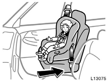 Move seat fully back A forward facing child restraint system should be allowed to be put on the front seat only when it is unavoidable.