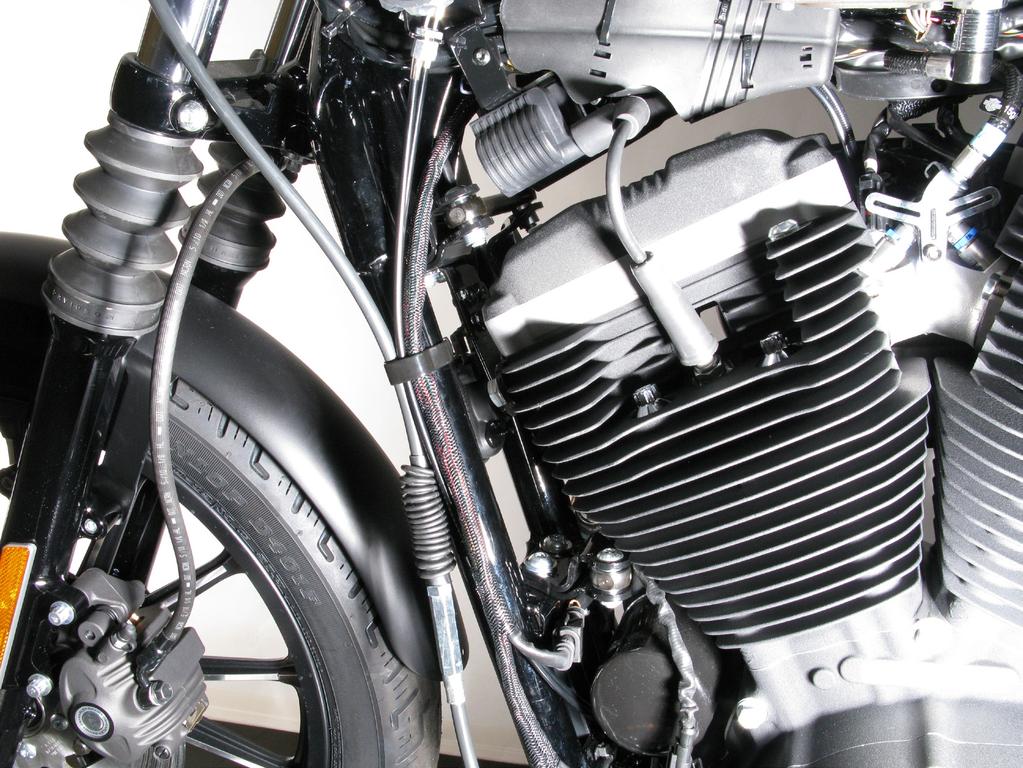 Direct and secure (use tie wraps from installation kit) the switch cables to the exhaust