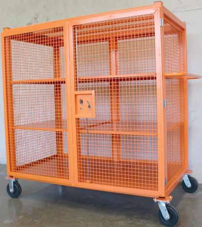 Model 5400 Wire Cage 31" Heavy duty wire mesh cage, great for storage on or off the jobsite Door frames made of square tubing; much sturdier than the competition Lockable doors for added security