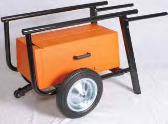 Available with tray or lockable storage box Rear roller arm to help prevent tip-over while rolling MODEL 224 Powder coated