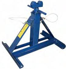 mechanism to raise and lower the height Wide base for added stability Roller heads have
