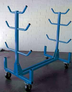 Arms designed with one piece construction Scan here for manual 505 Conduit Rack with casters Capacity 1,000 lbs.