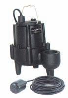 LITTLE GIANT SUMP &SEWAGE PUMPS CAST IRON SUMP PUMPS Automatic submersible operation for use in 14" diameter basins or greater. Clog resistant design capable of passing 1/2" diameter solids.