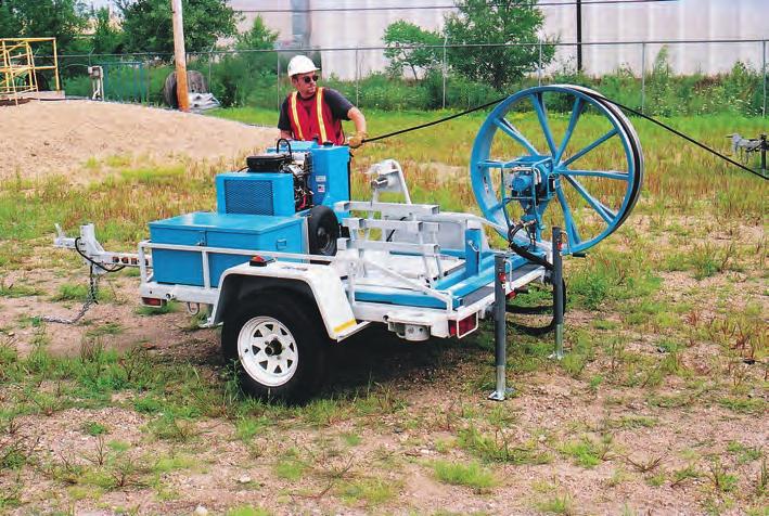 FIBER OPTIC CABLE PULLER TRAILER Open Style Fiber Optic Cable Puller Trailer