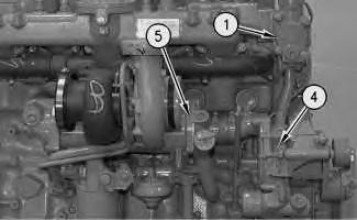 The water pump is driven by a gear. The water pump is located on the right hand side of the engine. The water pump supplies the coolant for the engine cooling system.