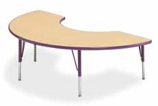 It is sturdy and stable with graceful, strong legs. The line s height ranges serve students from pre-k through Adult.