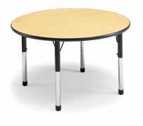 DESKS & TABLES HUSKY ACTIVITY TABLES HUSKY ACTIVITY TABLES Husky Round Activity Table Combines a round shape for interaction and friendly, colorful tubular legs and colorful nylon glides to make a