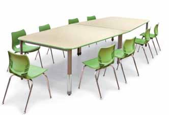 DESKS & TABLES INTERCHANGE BOARDROOM TABLE INTERCHANGE BOARDROOM TABLE Boardroom Bow Top Table Engage students executive style with this sleek, contemporary desk ensemble designed for