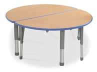 The individual two-student desks can be arranged to allow individual and group learning. Order it in any of 10 standard laminate colors, 20 edge colors and or frame.