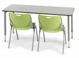 00 Round Café Table Tops Provides stability and easy ingress and egress. Choose from four sizes, 10 standard laminate colors, and 20 standard edge colors.