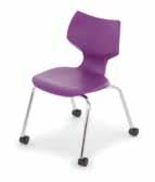 Flavors Adjustable Chair Flexing seat back provides support and allows student to turn with less restriction. Flat seat pan with waterfall front edge. Casters or glides. Available in 17 colors.