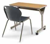 STUDENT DESKS FLEX DESK ACCESSORIES Single-Student Flex Desk It takes less flexing to get in and out of a spacious, stable Flex Student Desk.