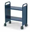 Optional are 5" dual-wheel or 5" single-wheel. Available in 19 colors. 21110 Two Sloping Shelf Truck 14 28 32.5 150 9.