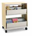 00 NOMADS Multi-Shelf Nomad Top shelf is a mini browser bin, the 10"d middle shelf slants to accommodate standard books, and the flat shelf on the bottom can hold large books and supplies.